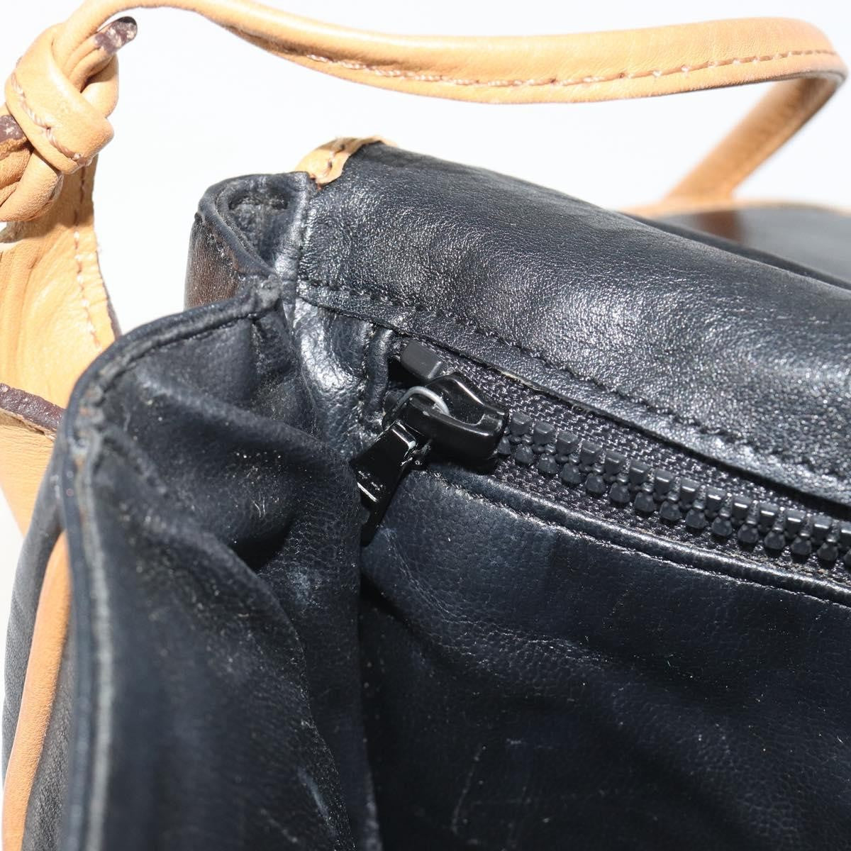Celine Vintage Leather Black Leather Shoulder Bag Bag (Pre-Owned)