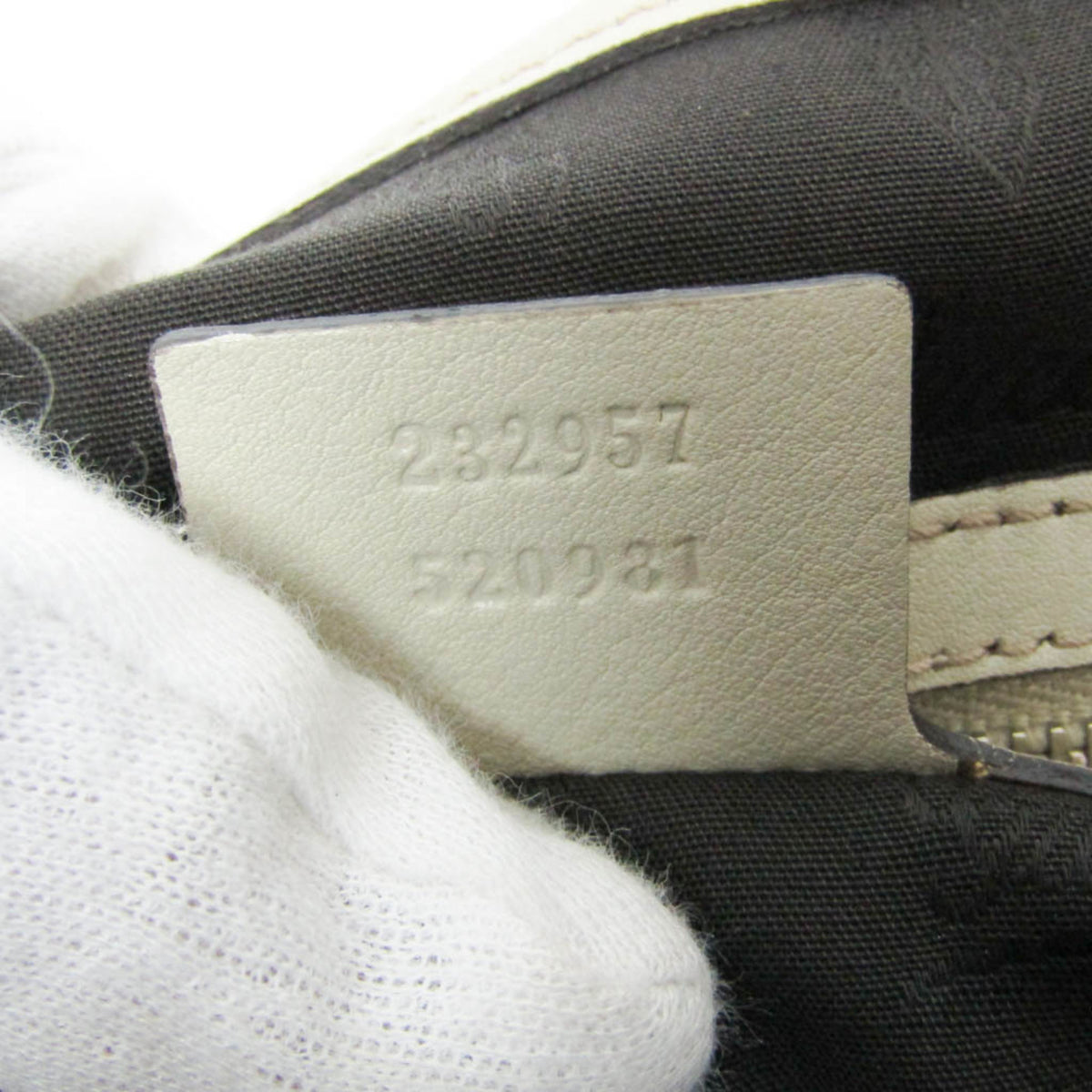 Gucci Twins Guccissima Leather Beige Leather Tote Bag Bag (Pre-Owned)