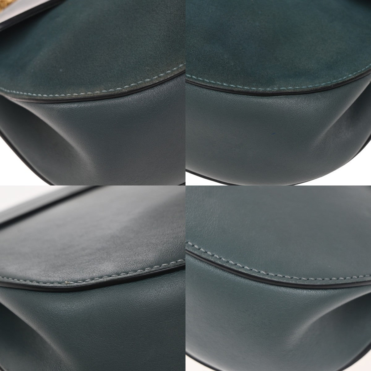 Chloe Drew Leather And Suede Blue Suede Shoulder Bag Bag (Pre-Owned)