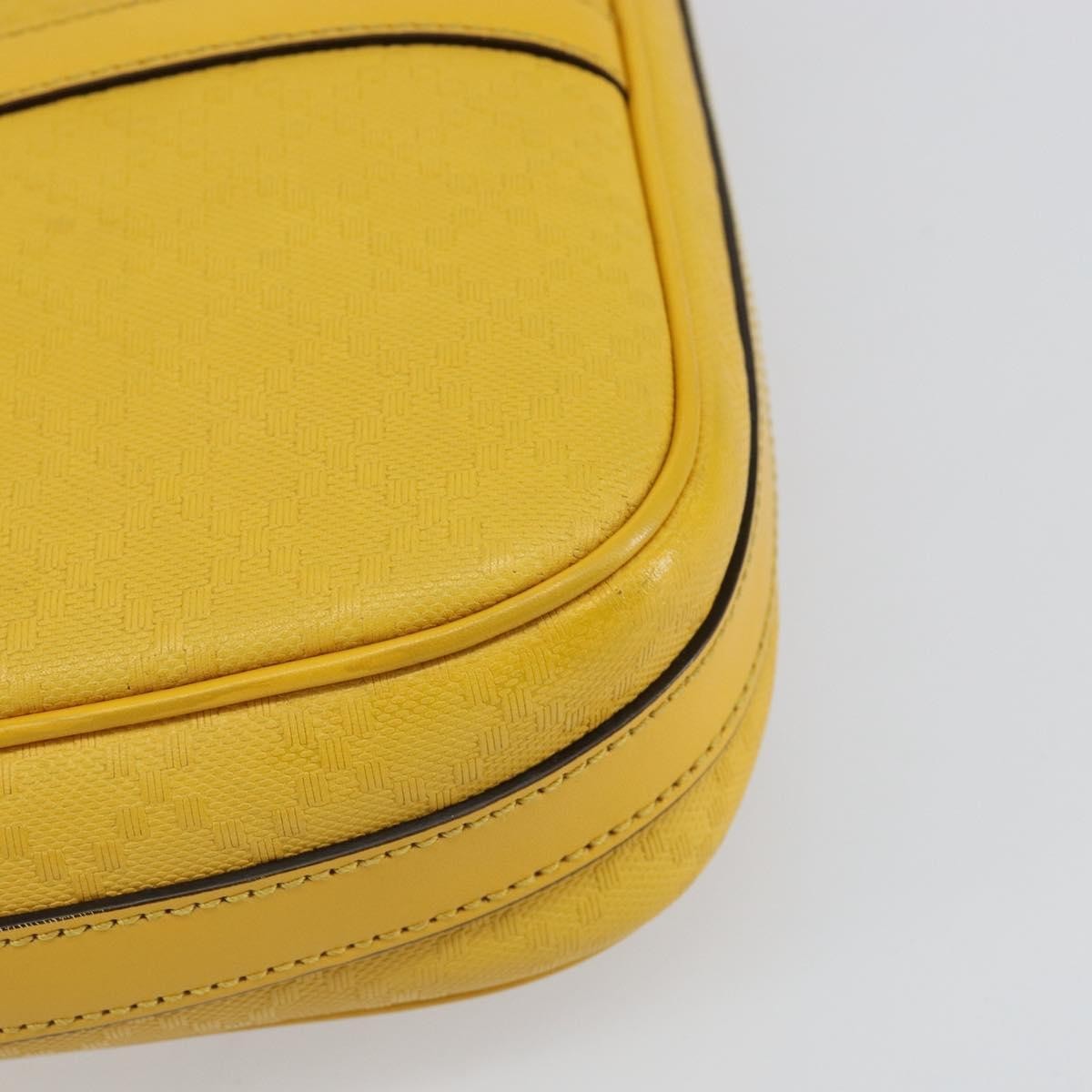 Gucci Diamante Bright Leather Yellow Leather Bag (Pre-Owned)