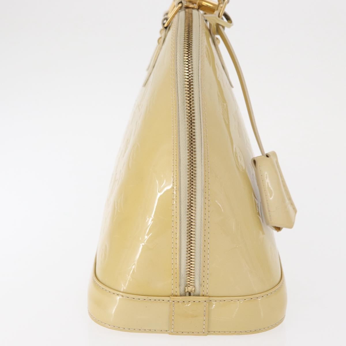 Louis Vuitton Alma Patent Leather Beige Patent_Leather Handbag (Pre-Owned)