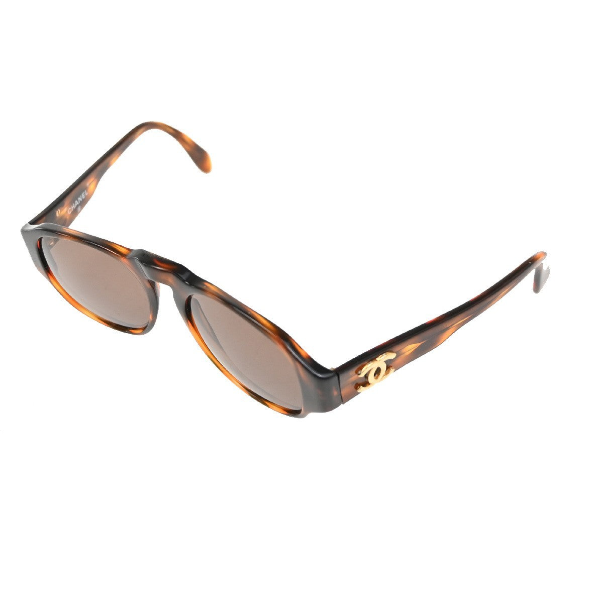 Chanel Logo Cc Plastic Brown Plastic Sunglasse Accessory (Pre-Owned)