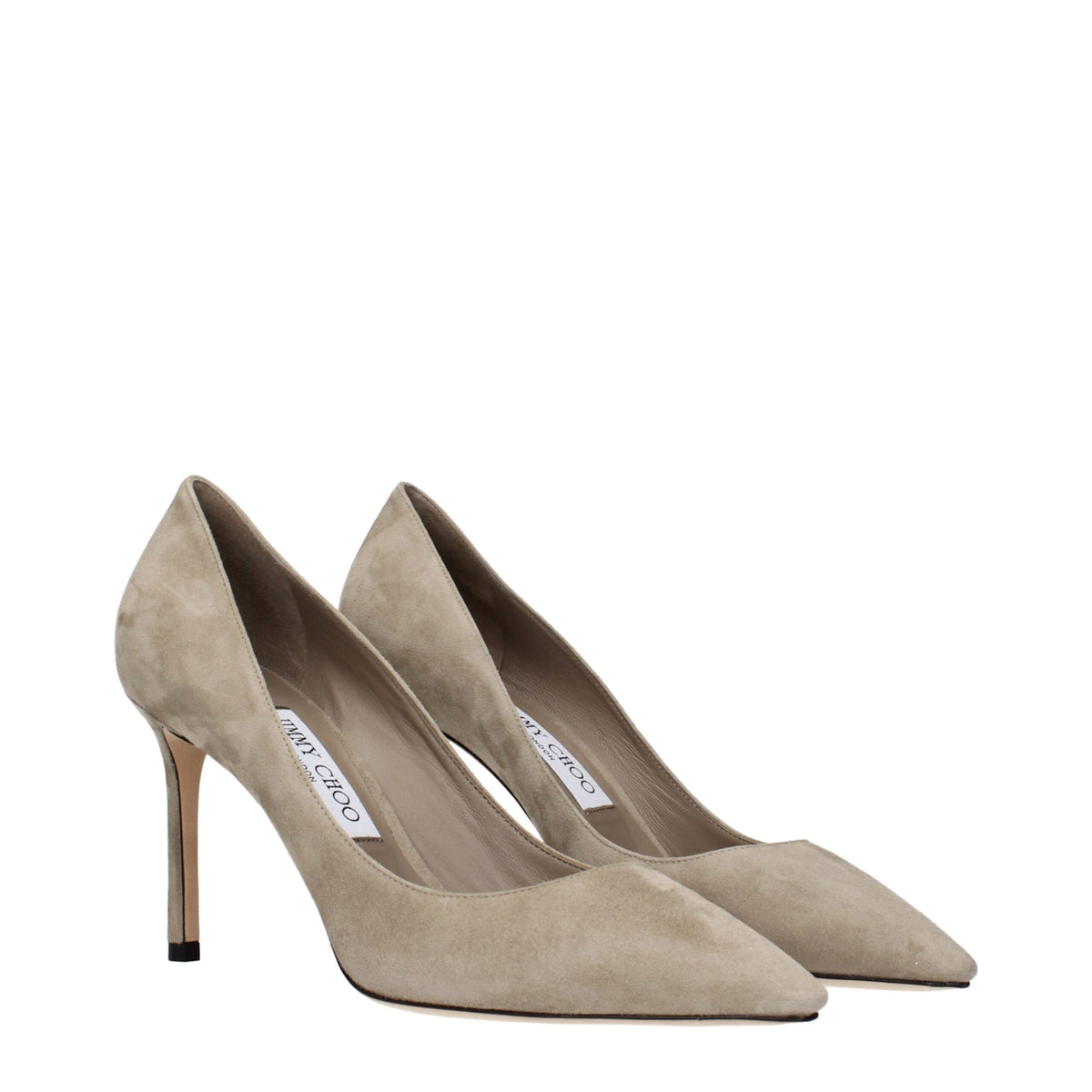 Jimmy Choo Gray Leather High Heel Women's Pumps