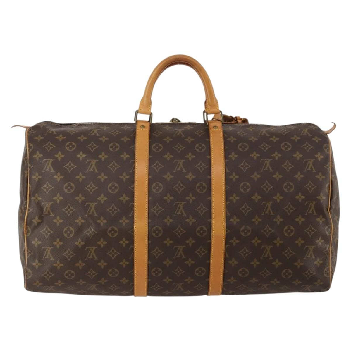 Louis Vuitton Keepall Monogram Canvas Brown Canvas Travel Bag Bag (Pre-Owned)