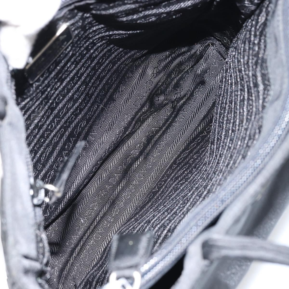 Prada Vintage Tote Nylon Black Nylon Tote Bag Bag (Pre-Owned)