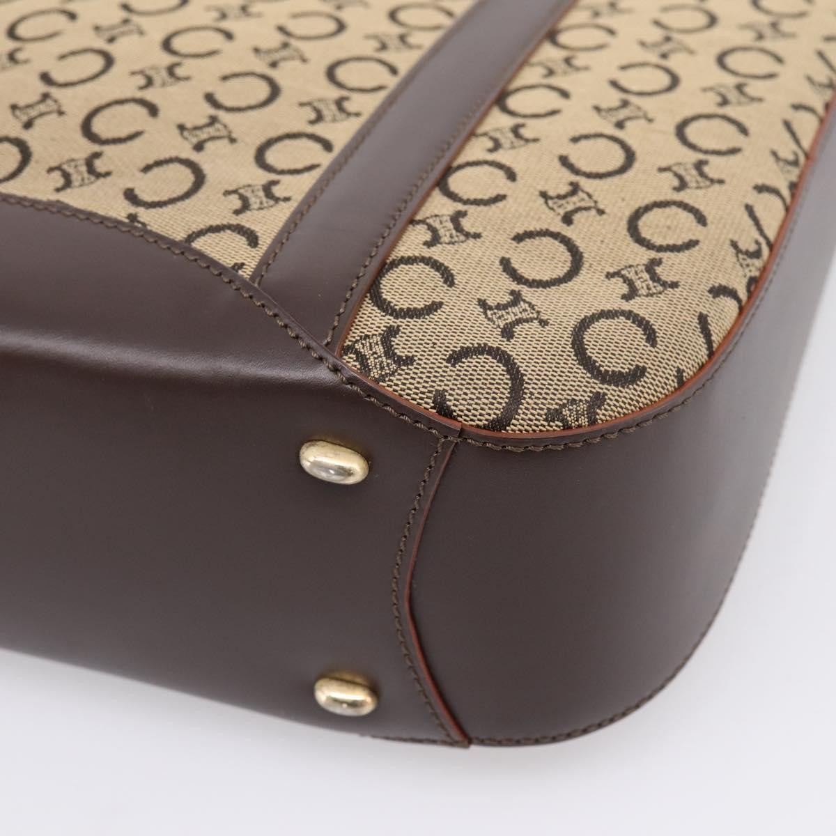Celine C Macadam Canvas And Leather Beige Canvas Tote Bag Bag (Pre-Owned)
