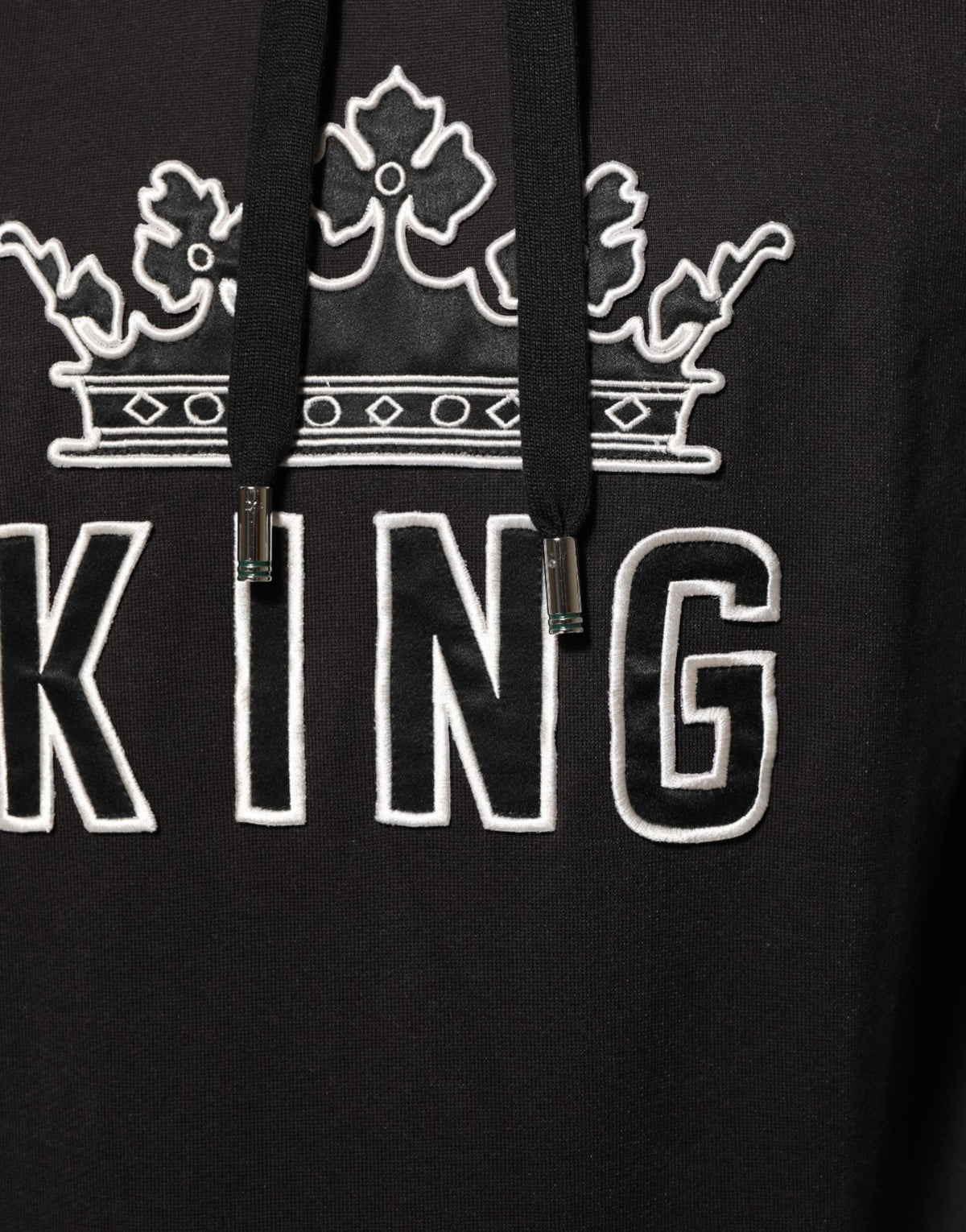 Dolce & Gabbana KING Black Orchid Floral Crown Logo Hoodie Men's Sweater