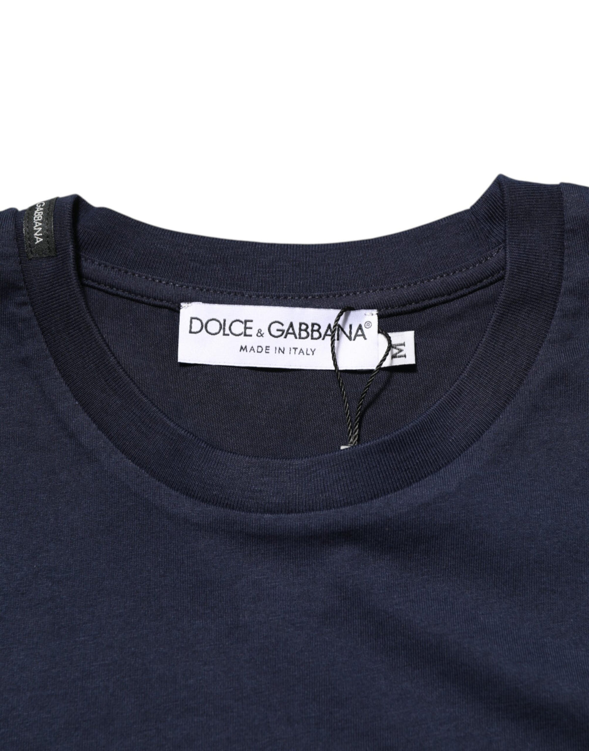 Dolce & Gabbana Dark Blue Cotton DG Logo Print Men’s Top Men's T-shirt
