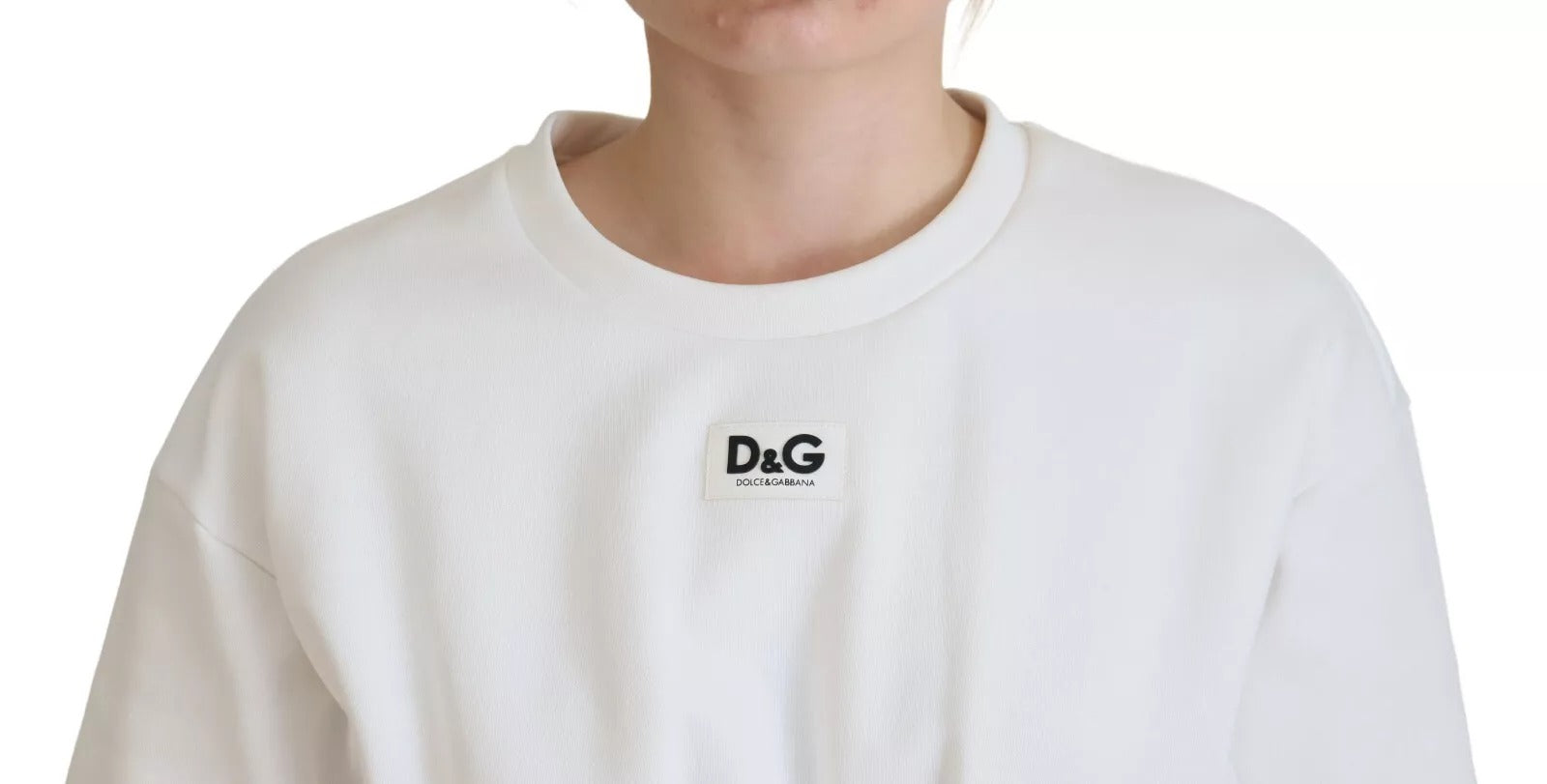 Dolce & Gabbana White Cotton Corset Stretch Top  Women's T-shirt