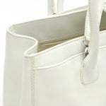 Chanel Executive White Leather Tote Bag (Pre-Owned)
