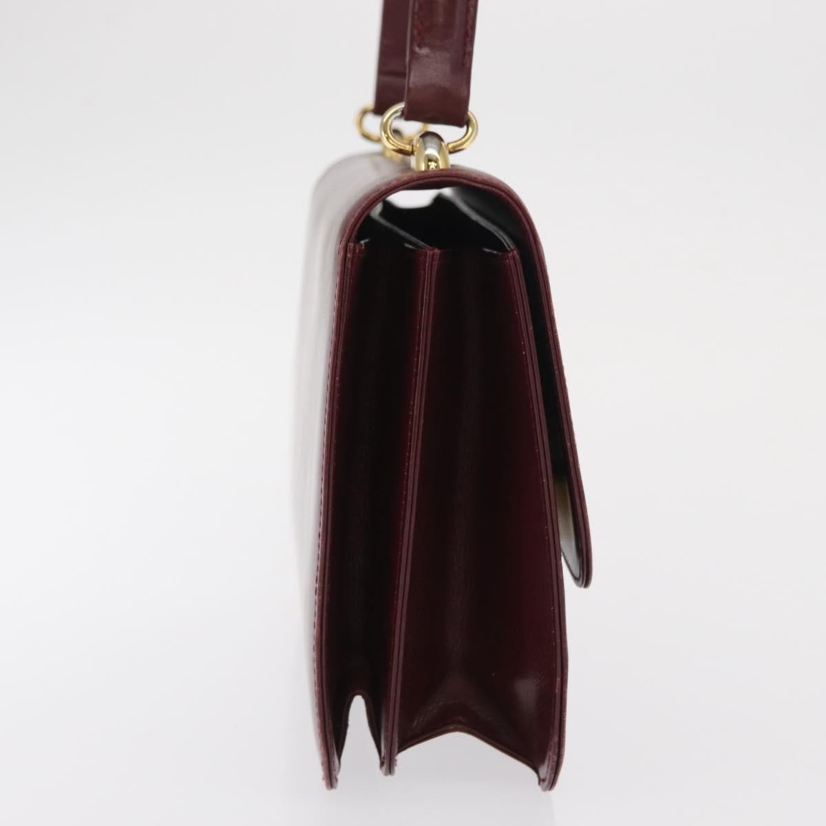Gucci Vintage Leather Burgundy Leather Handbag (Pre-Owned)