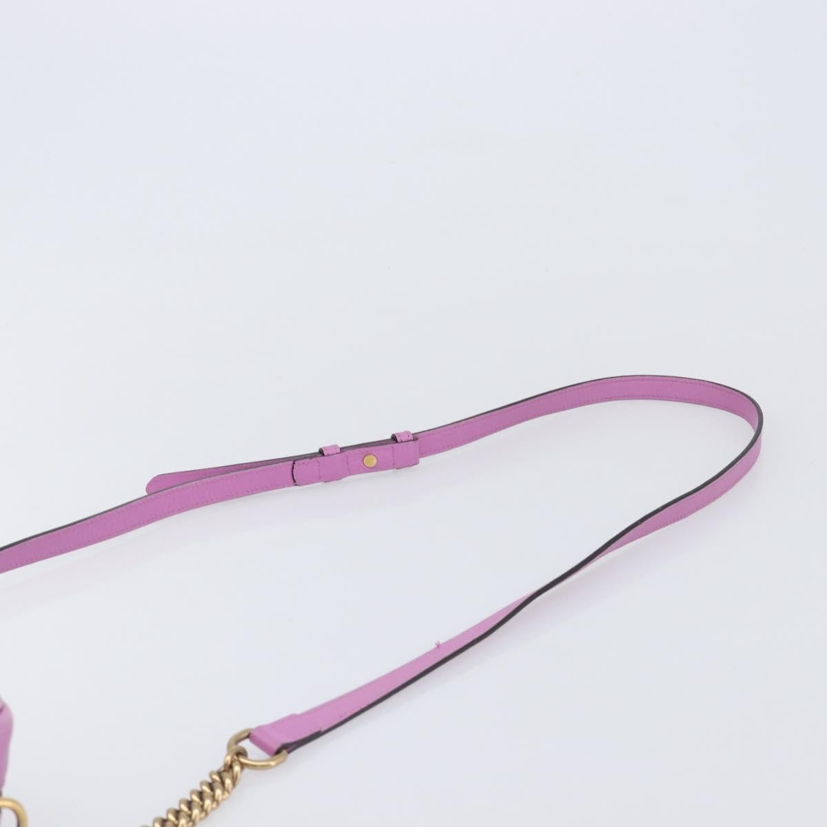 Gucci Gg Marmont Chain Matelasse Leather Pink Leather Crossbody Bag Bag (Pre-Owned)
