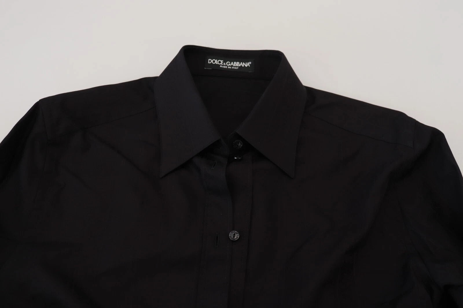 Dolce & Gabbana Black Cotton Collared Long Sleeves Women's Shirt (Pre-Owned)