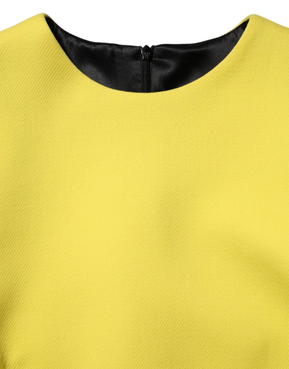 Dolce & Gabbana Yellow Viscose Acetate Mini Long Sleeve Women's Dress