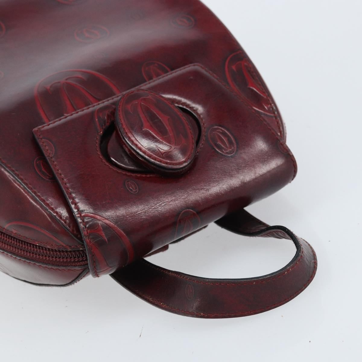 Cartier Happy Birthday Patent Leather Burgundy Patent_Leather Backpack Bag (Pre-Owned)
