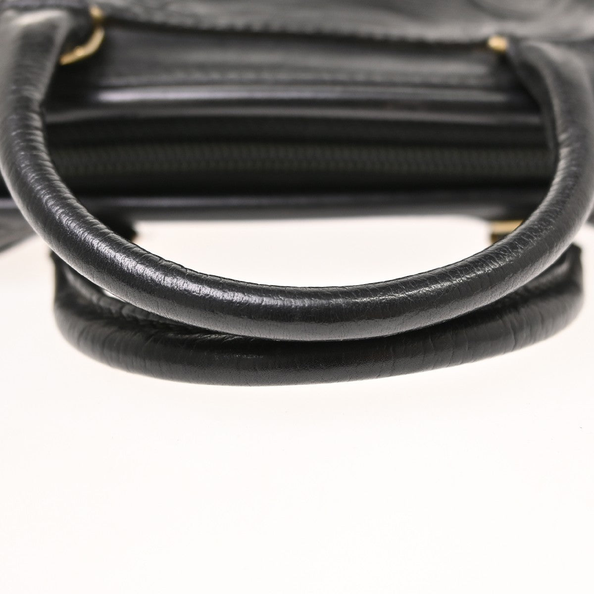 Fendi Convertible Boston Patent Black Leather Handbag (Pre-Owned)