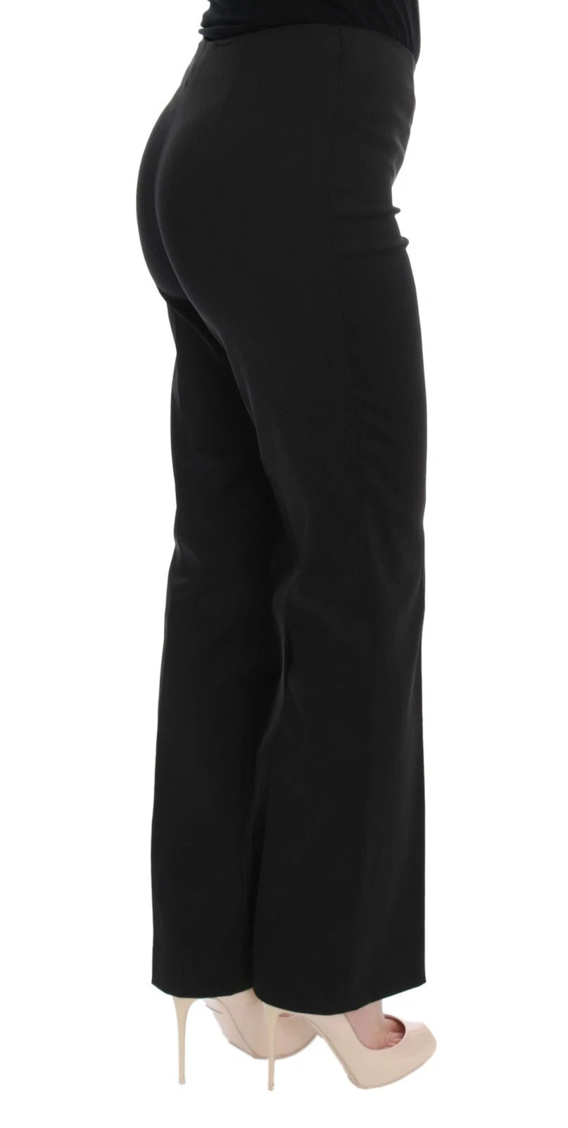 BENCIVENGA Black Stretch Straight Fit Dress Trousers Women's Pants