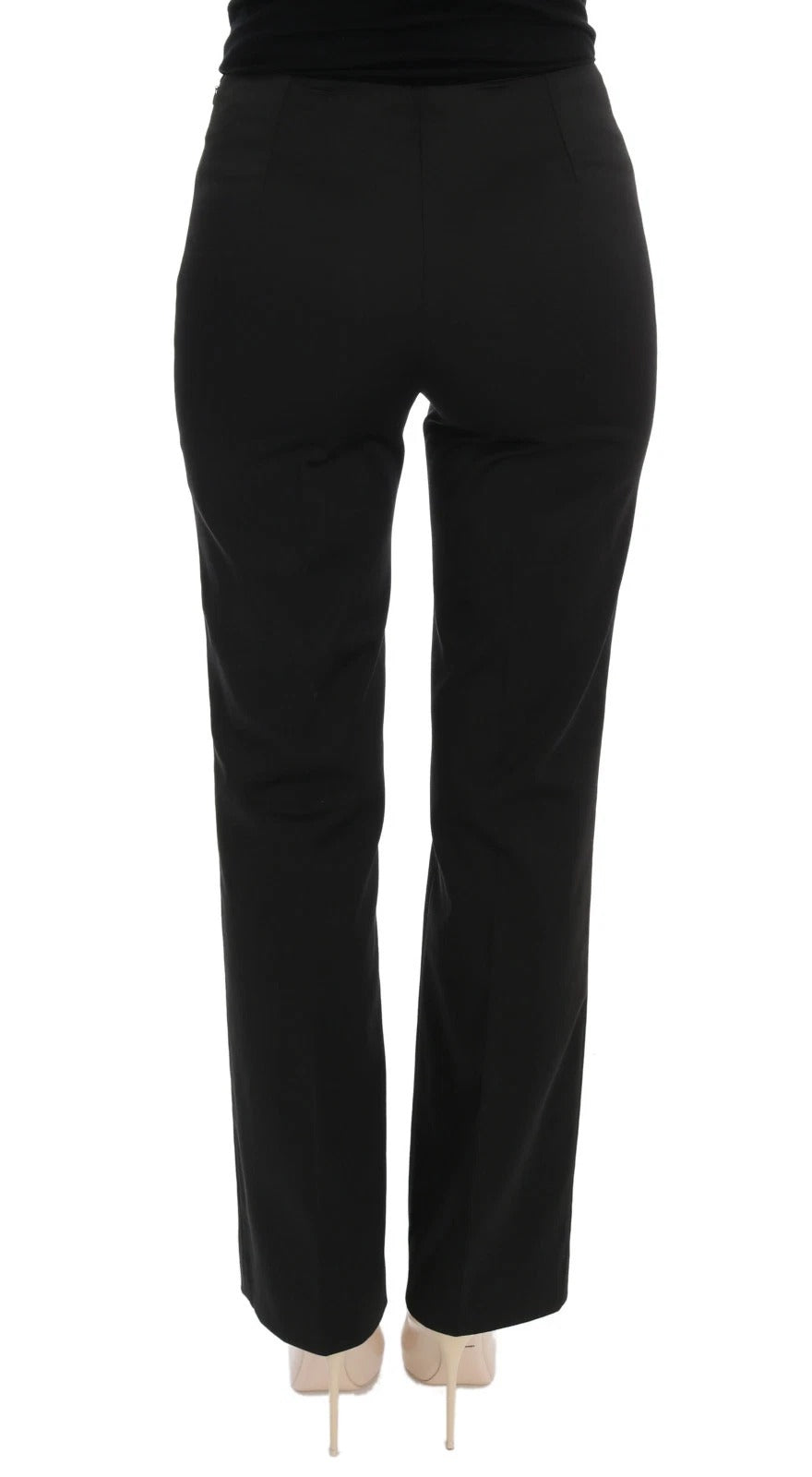 BENCIVENGA Black Stretch Straight Fit Dress Trousers Women's Pants