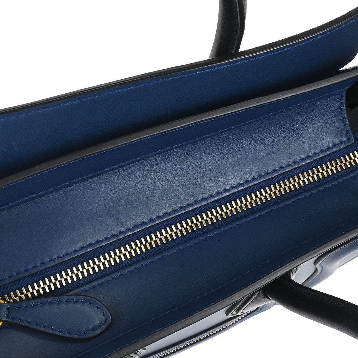 Celine Luggage Smooth Leather Blue Leather Handbag (Pre-Owned)