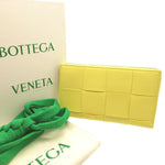 Bottega Veneta Cassette Yellow Leather Wallet  (Pre-Owned)