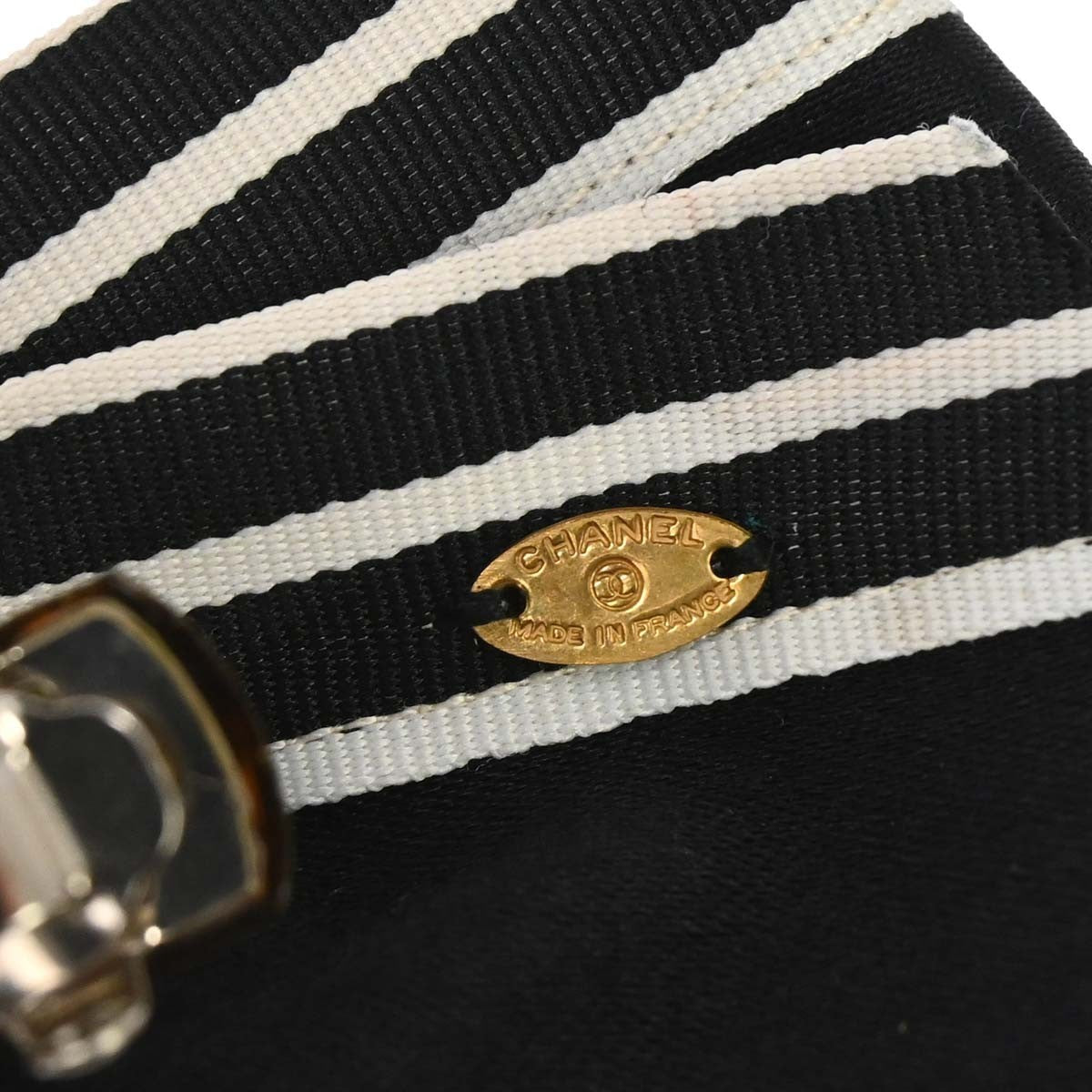 Chanel Camellia Hair Barrette Satin Black Satin Head Accessory Accessory (Pre-Owned)
