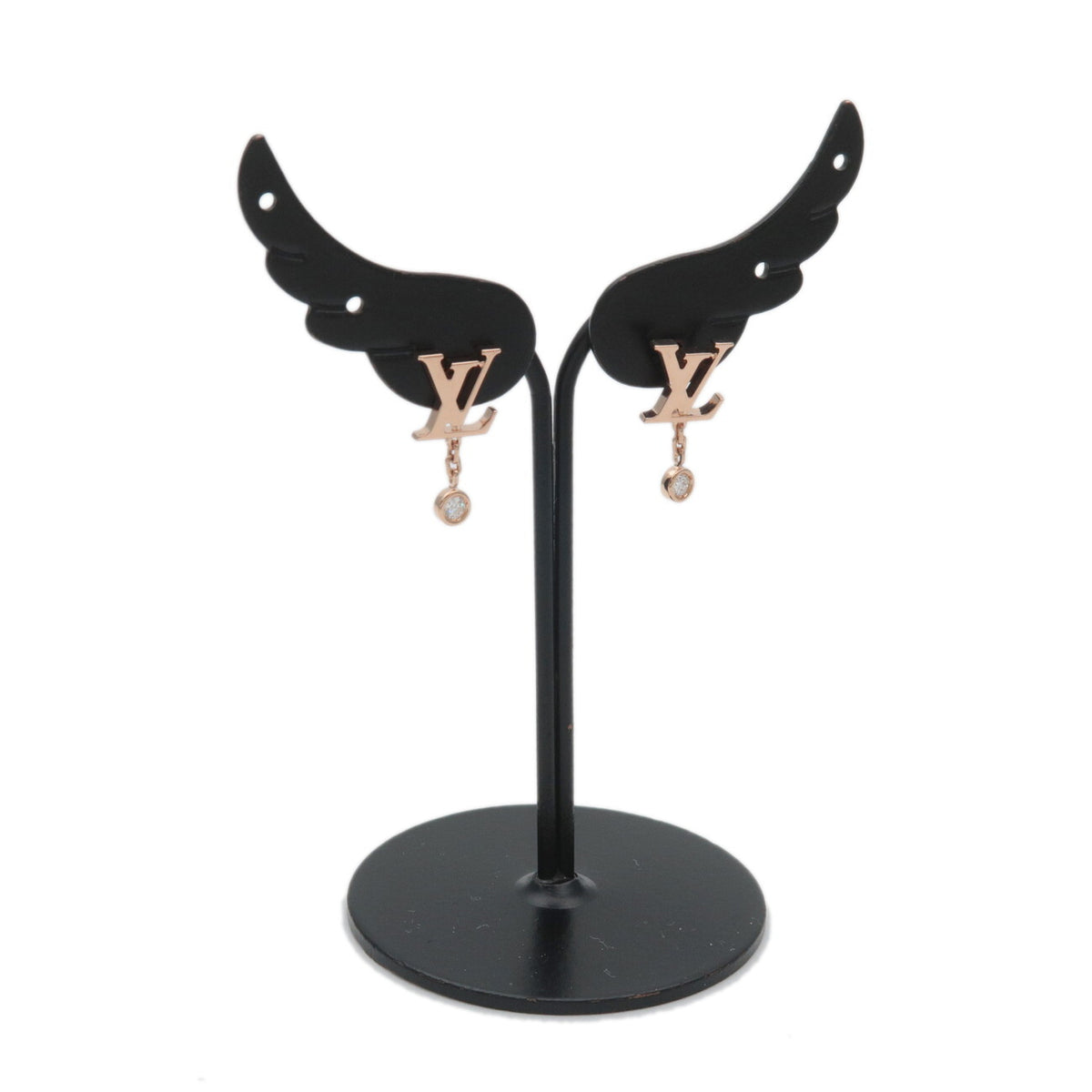 Louis Vuitton Idylle Blossom Lv Ear Stud 18K Yellow Gold With Diamond Gold Rose_Gold Earrings Jewelry (Pre-Owned)