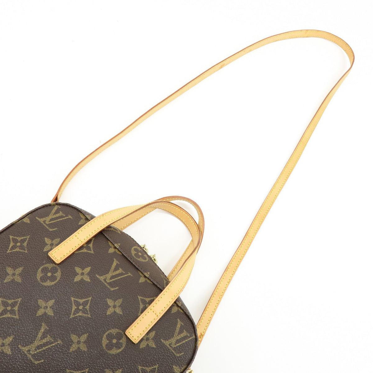 Louis Vuitton Spontini Monogram Canvas Brown Canvas Handbag (Pre-Owned)