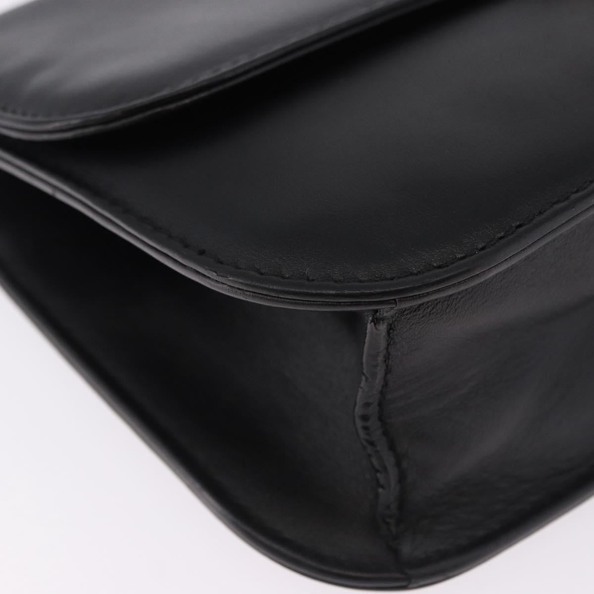 Valentino Garavani Glam Lock Leather Black Leather Shoulder Bag Bag (Pre-Owned)