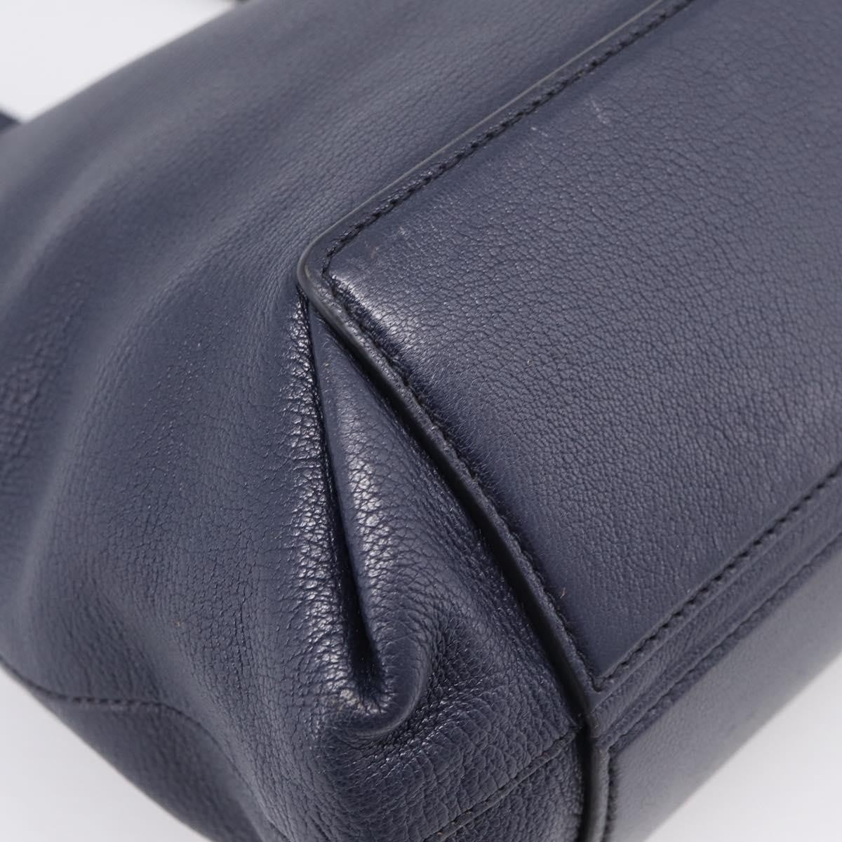 Miu Miu Madras Leather Navy Leather Shoulder Bag Bag (Pre-Owned)