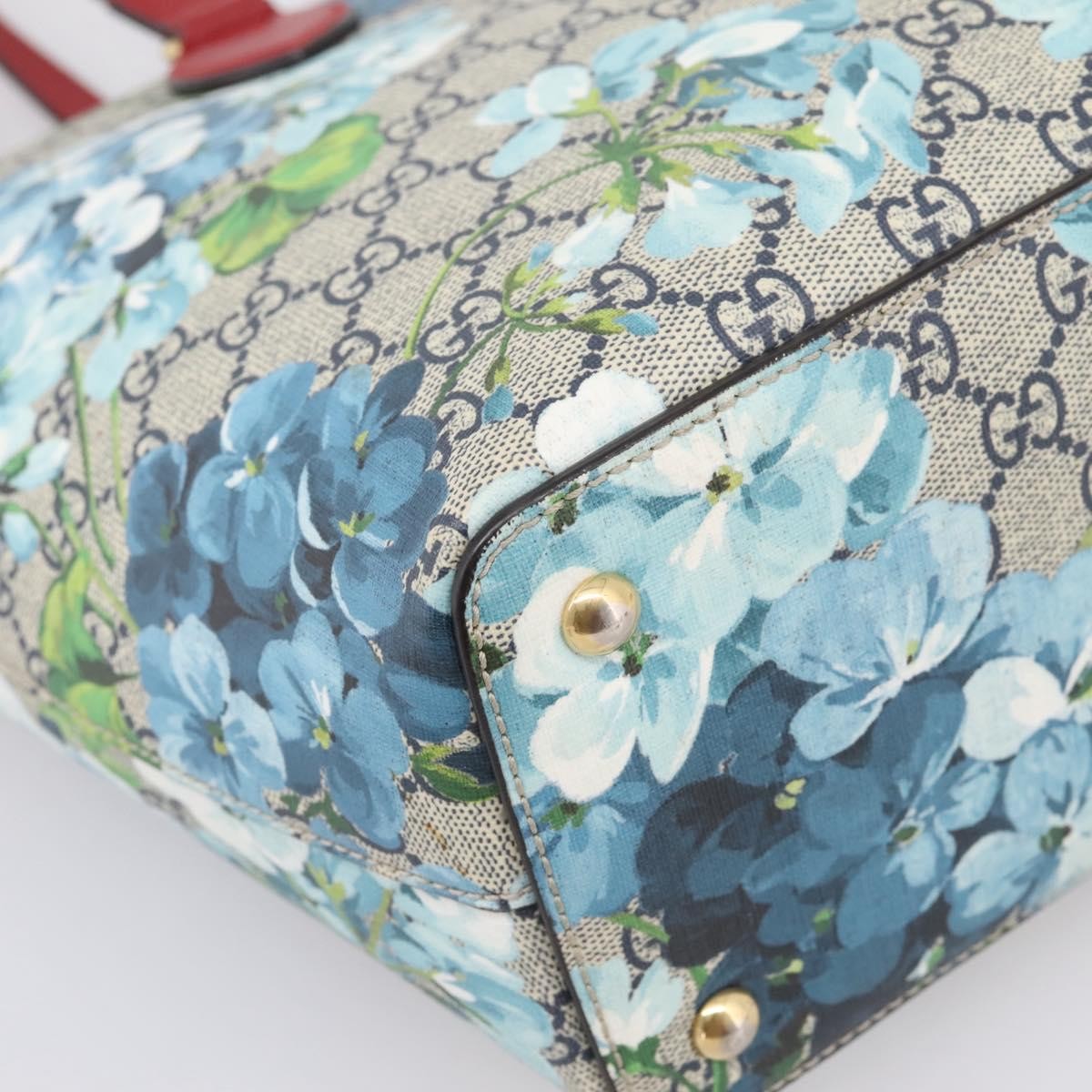 Gucci Linea A Convertible Blooms Print Gg Coated Canvas Multicolour Canvas Tote Bag Bag (Pre-Owned)