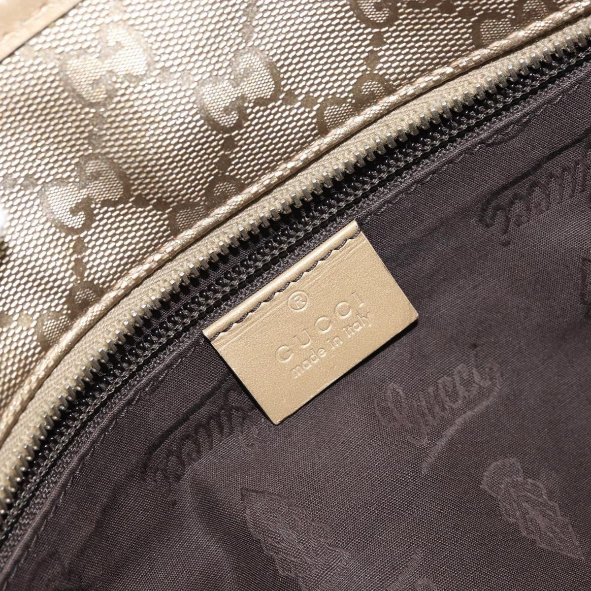 Gucci Plus Gg Imprime Gold Pvc Tote Bag Bag (Pre-Owned)