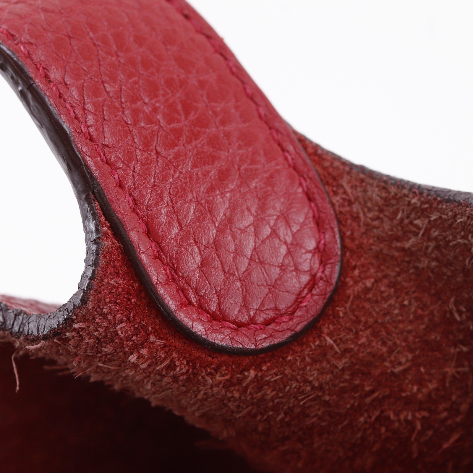 Hermes Picotin Clémence Red Leather Handbag (Pre-Owned)