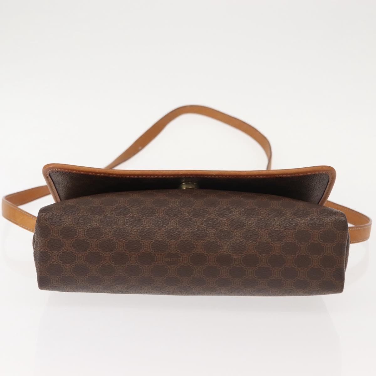 Celine Vintage Macadam Canvas Brown Canvas Shoulder Bag Bag (Pre-Owned)