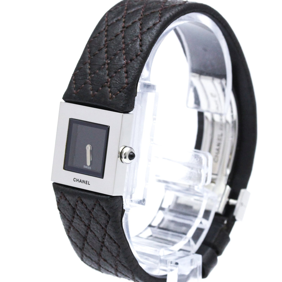 Chanel Matelasse Quartz Stainless Steel And Quilted Leather Watch (Pre-Owned)