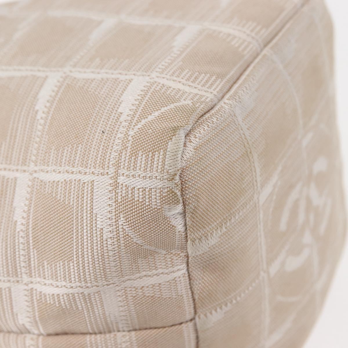Chanel Travel Line Nylon Beige Nylon Backpack Bag (Pre-Owned)