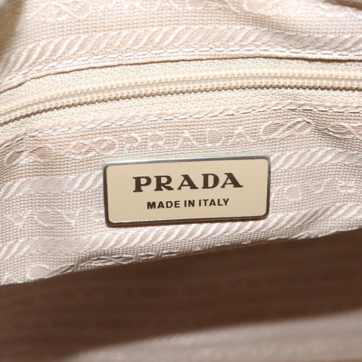 Prada Vintage Tote Tessuto White Nylon Tote Bag Bag (Pre-Owned)