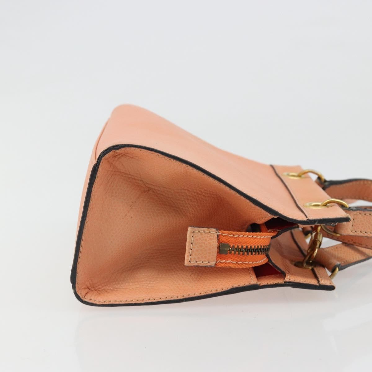 Celine Handbag Leather Orange Leather Handbag (Pre-Owned)