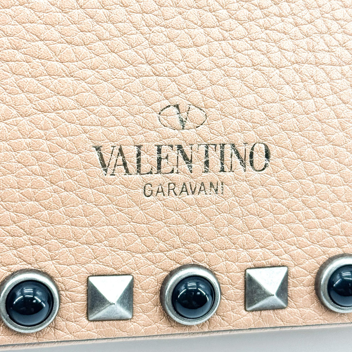 Valentino Garavani Rockstud Chain Camera Leather Brown Leather Crossbody Bag Bag (Pre-Owned)