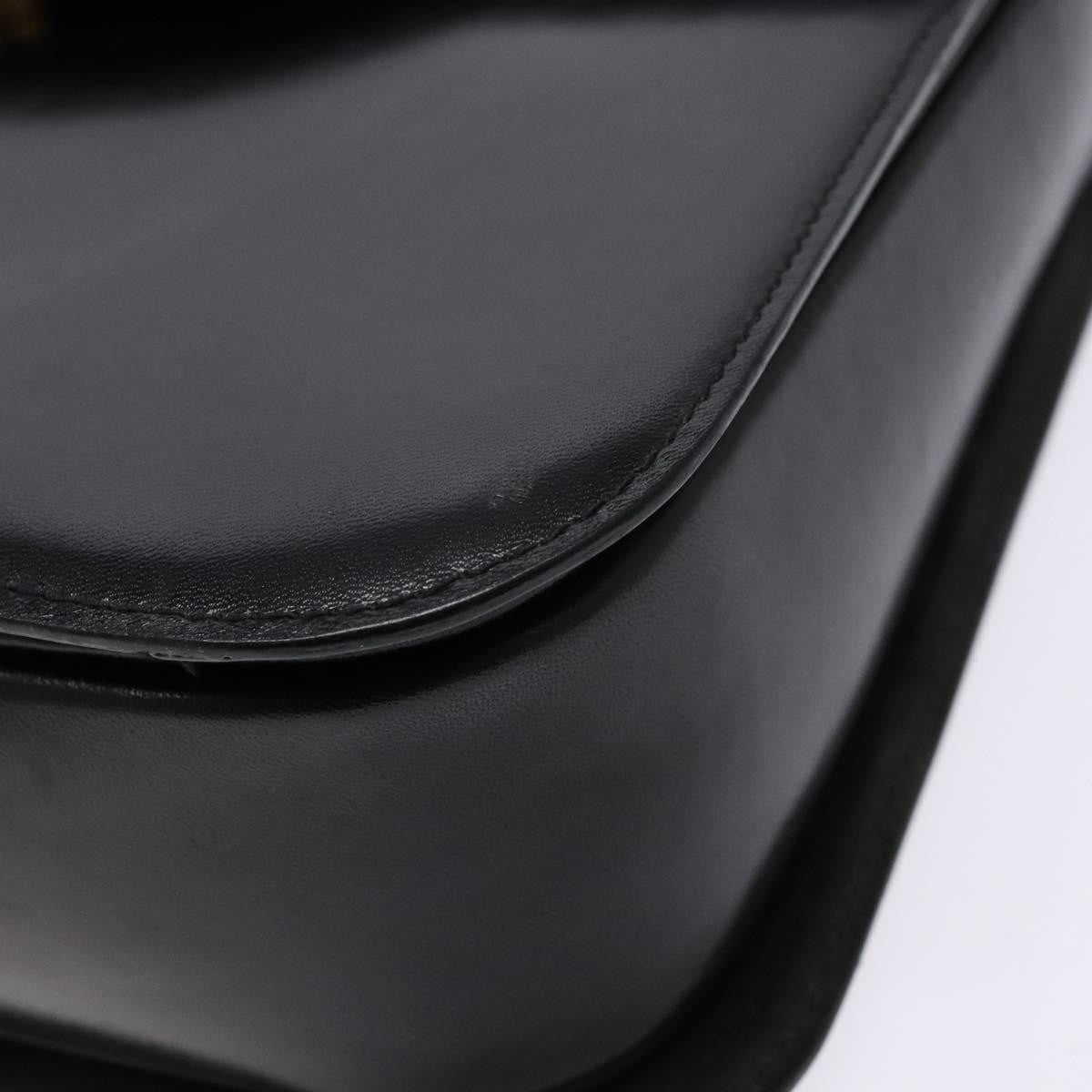 Bally Handbag Leather Black Leather Handbag (Pre-Owned)