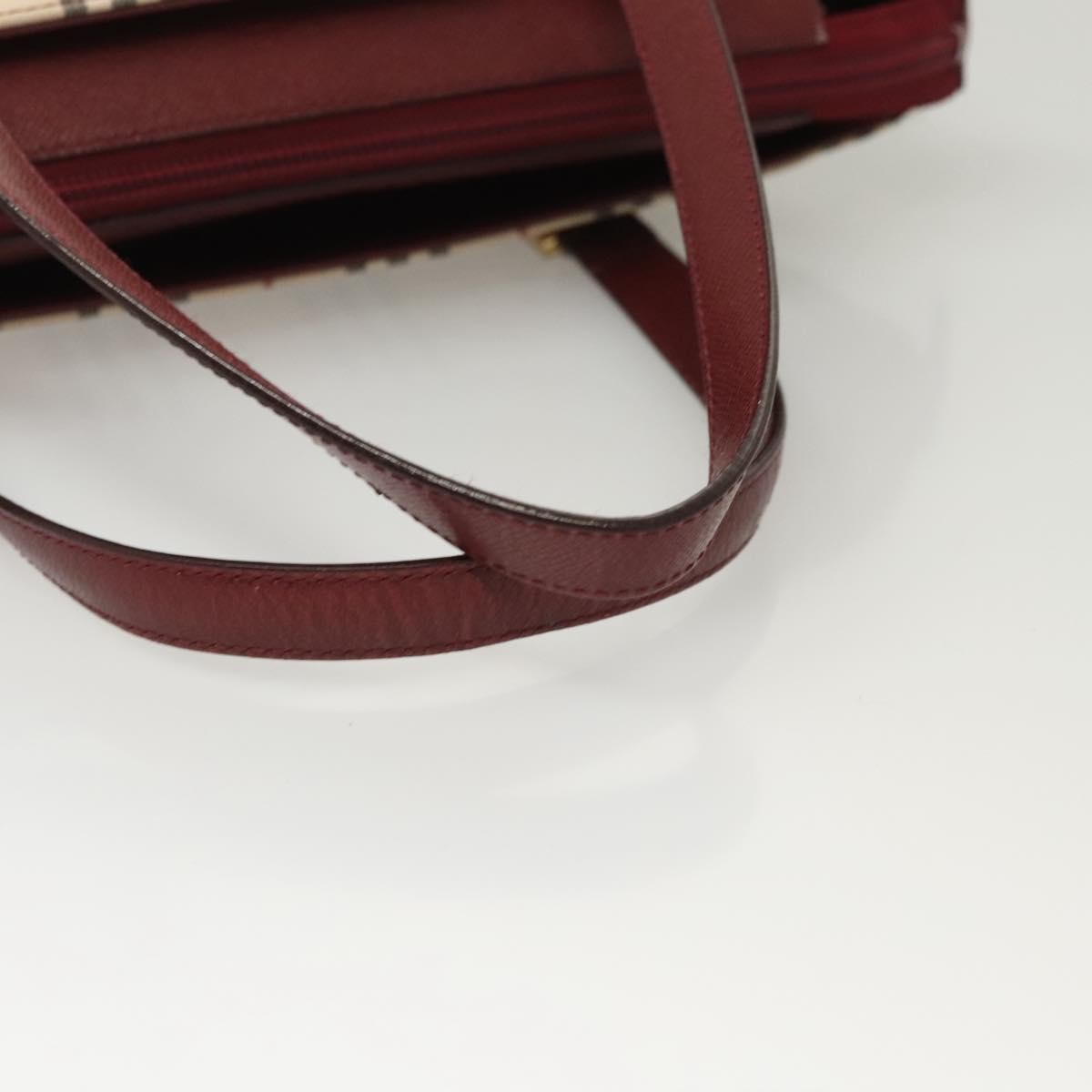 Burberry Nova Check Nova Check Canvas And Leather Beige Canvas Handbag (Pre-Owned)