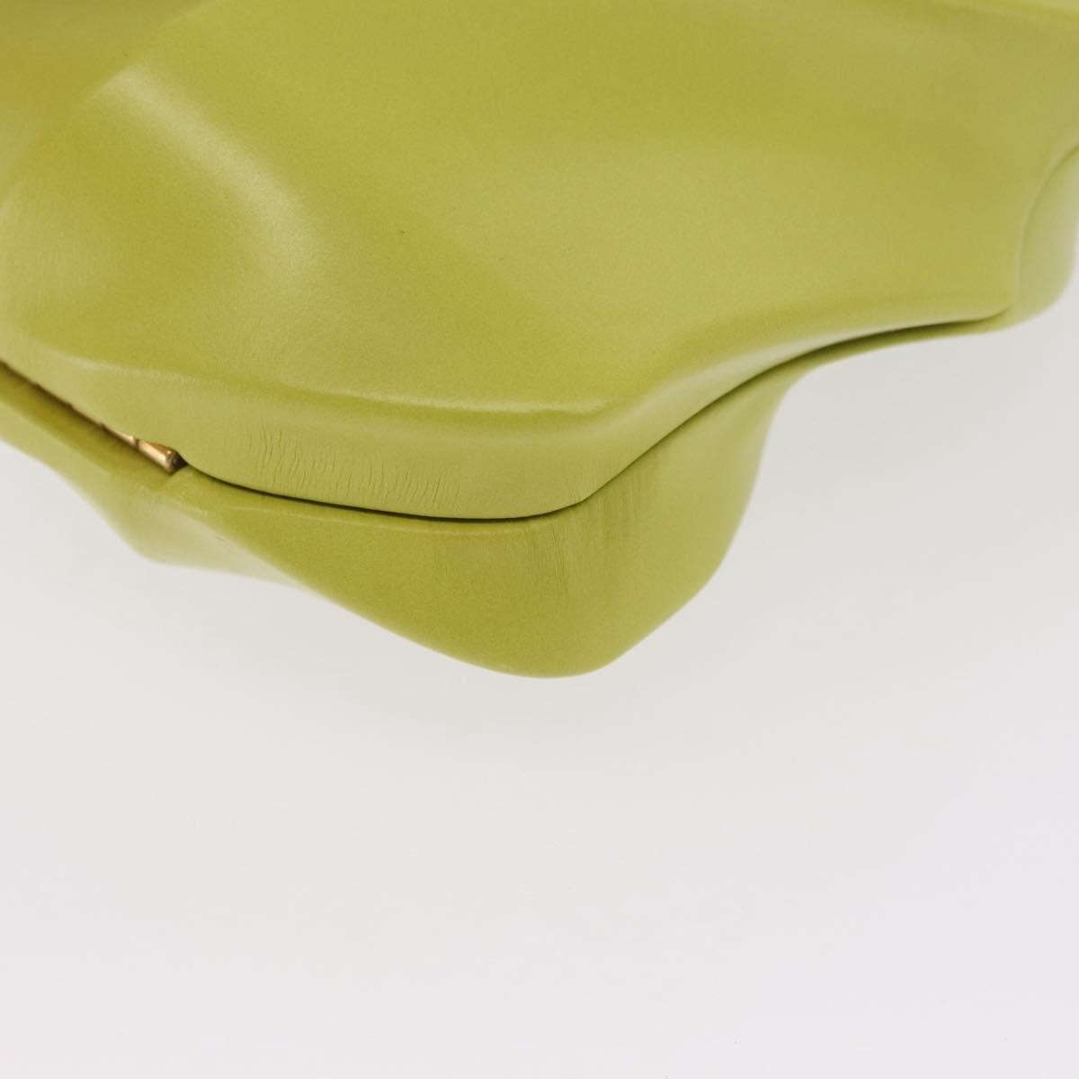 Bottega Veneta The Whirl Clutch Leather Green Leather Clutche & Pouche Bag (Pre-Owned)