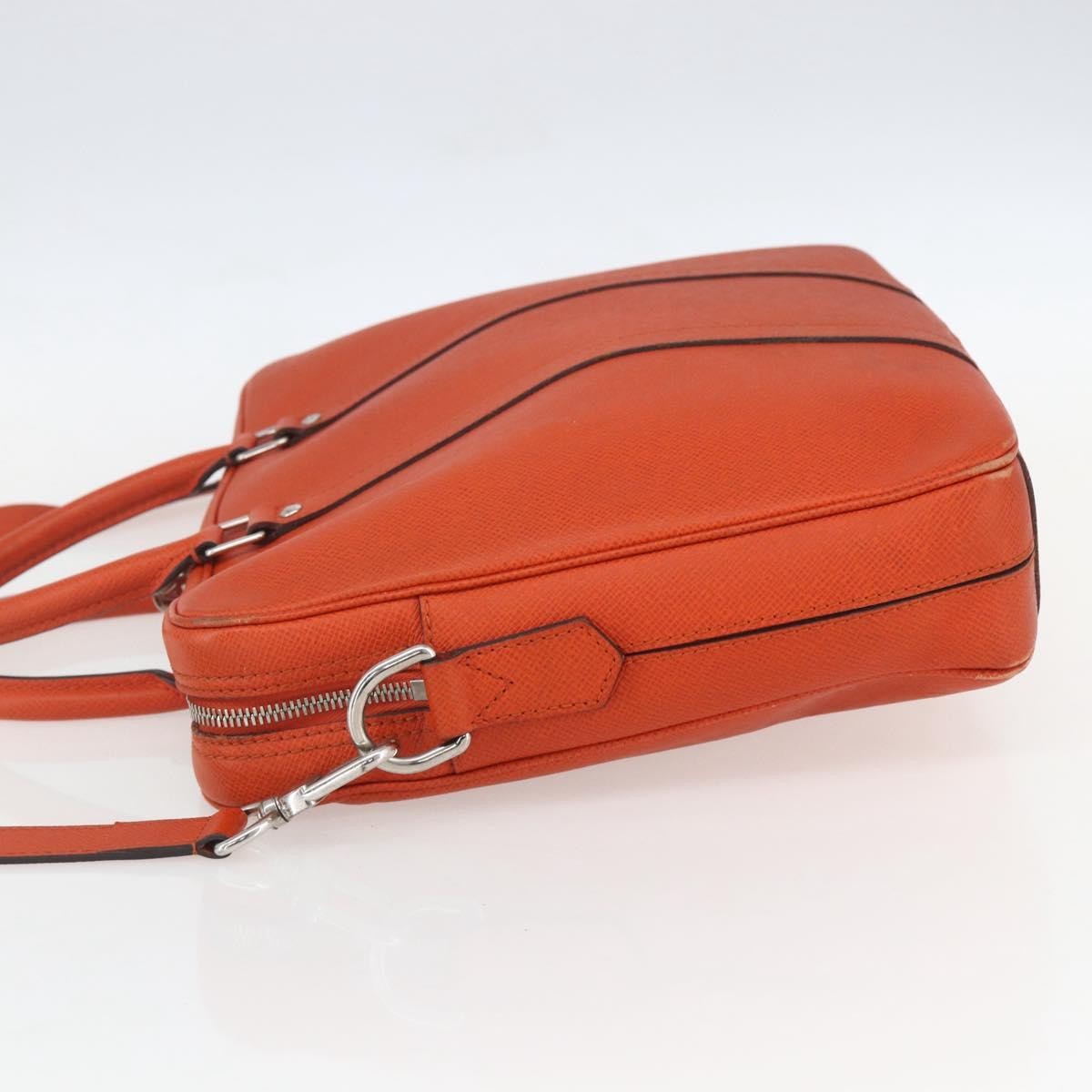 Louis Vuitton Porte-Documents Voyage Taiga Leather Orange Leather Briefcase Bag (Pre-Owned)