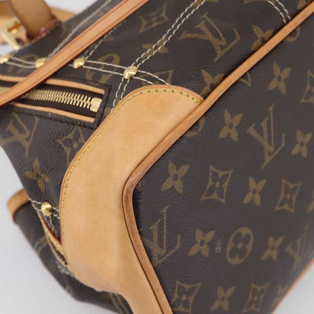 Louis Vuitton Riveting Monogram Canvas Brown Canvas Shoulder Bag Bag (Pre-Owned)