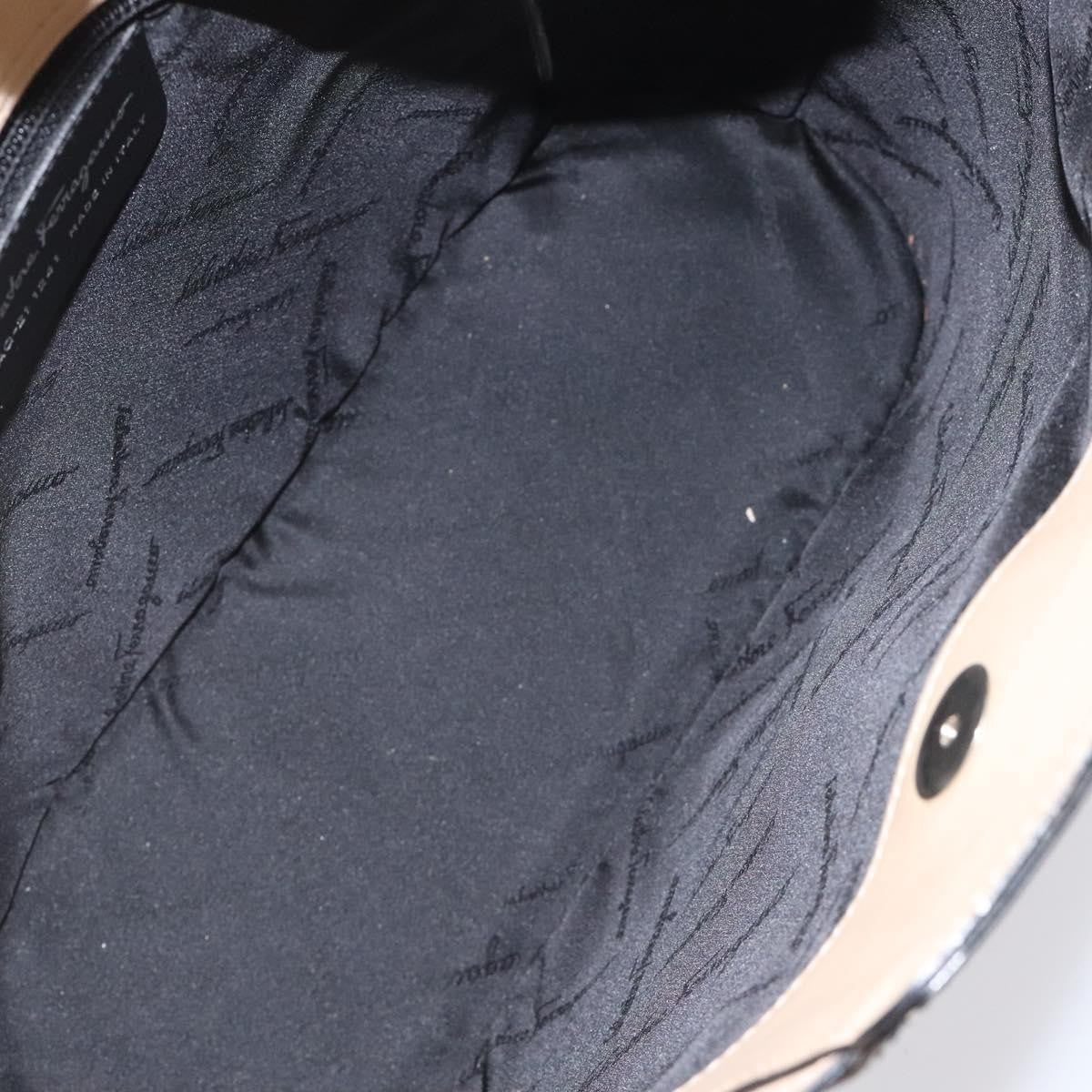 Salvatore Ferragamo Vintage Patent Leather Black Patent_Leather Tote Bag Bag (Pre-Owned)