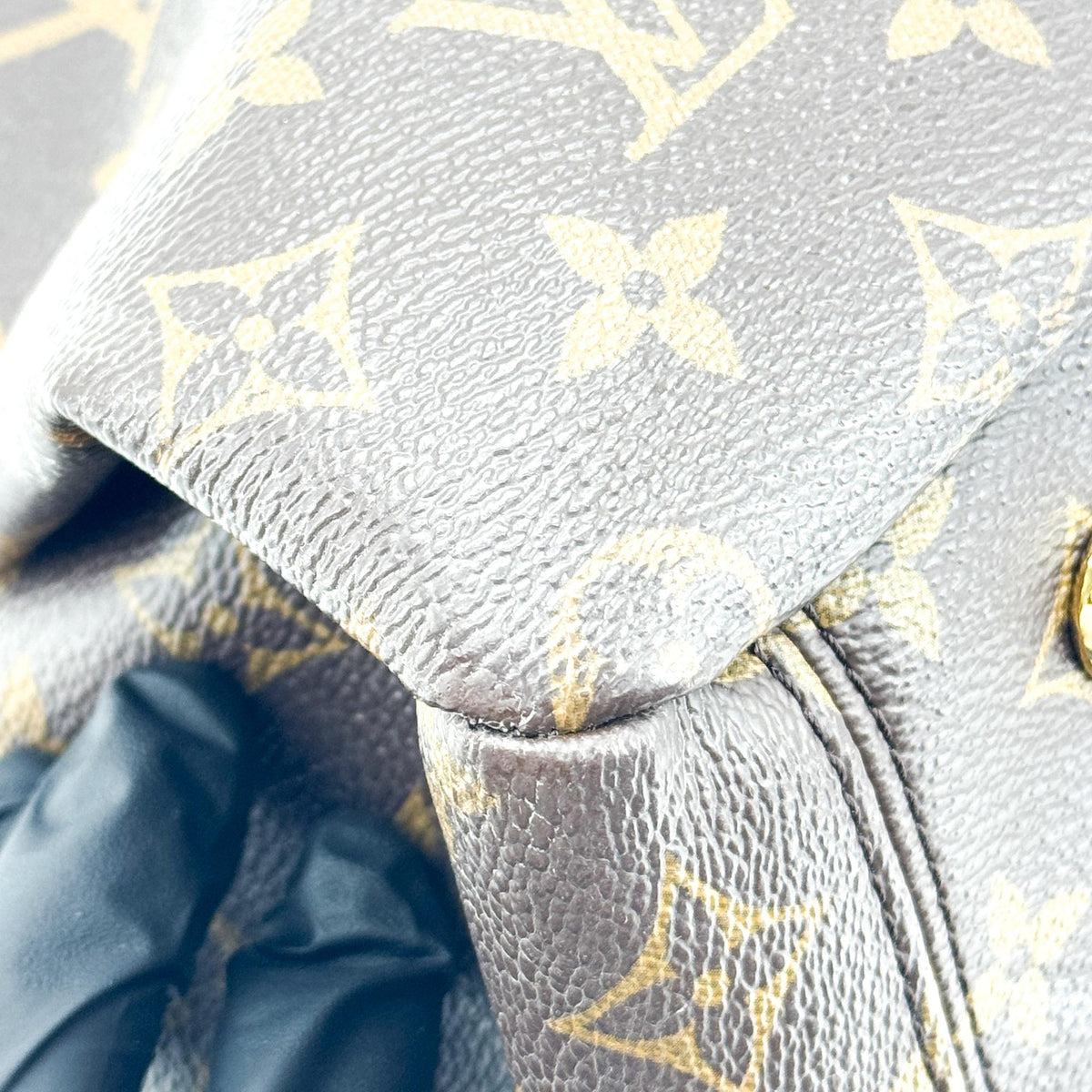 Louis Vuitton Pallas Monogram Canvas With Leather Brown Canvas Tote Bag Bag (Pre-Owned)