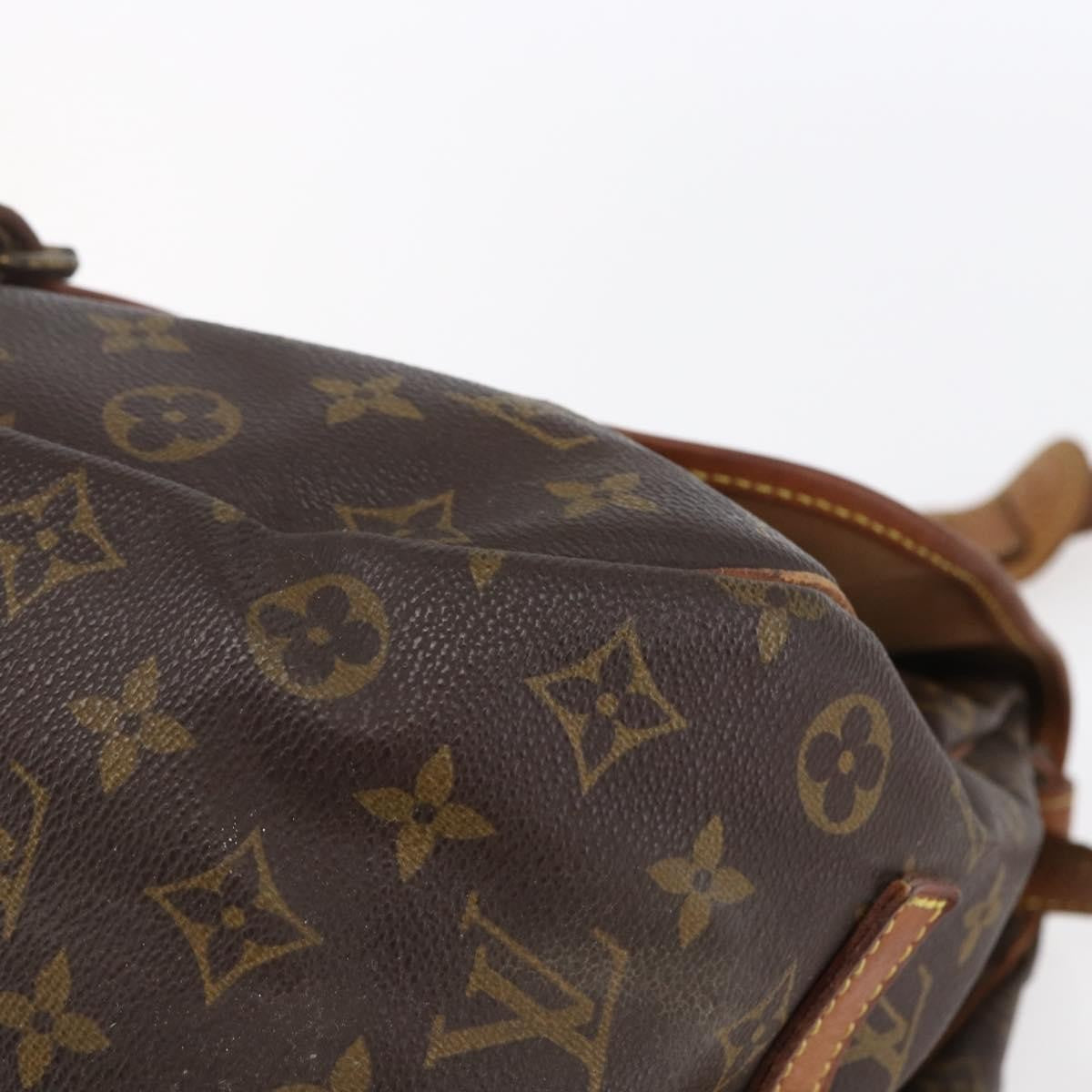 Louis Vuitton Saumur Monogram Canvas Brown Canvas Shoulder Bag Bag (Pre-Owned)
