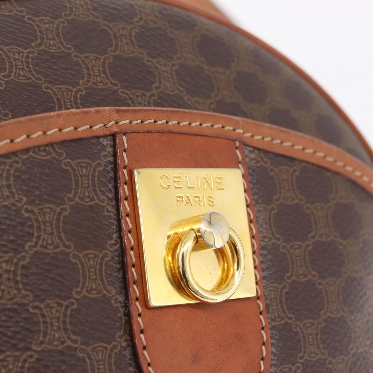 Celine Macadam Shoulder Leather Brown Canvas Crossbody Bag Bag (Pre-Owned)