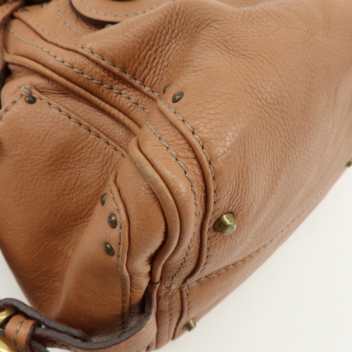 Chloe Paddington Leather Brown Leather Tote Bag Bag (Pre-Owned)