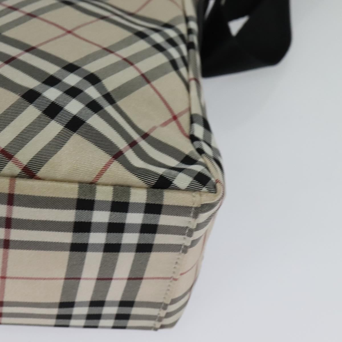 Burberry Nova Check Blue Label Nylon Beige Nylon Shoulder Bag Bag (Pre-Owned)