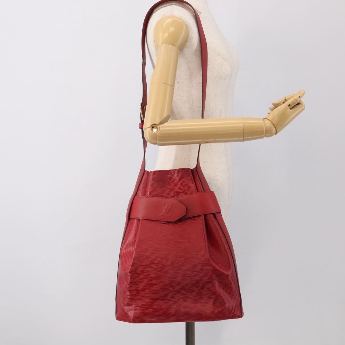 Louis Vuitton Vintage Sac D'epaule Epi Leather Red Leather Handbag (Pre-Owned)